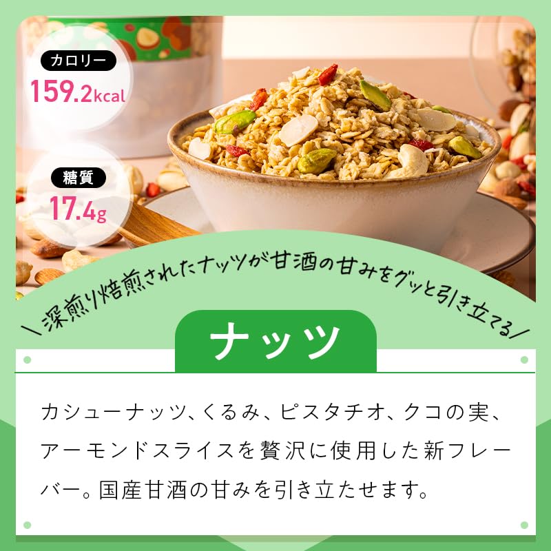［20%お得］まるごと甘酒グラノーラリッチ -ナッツ- 600g