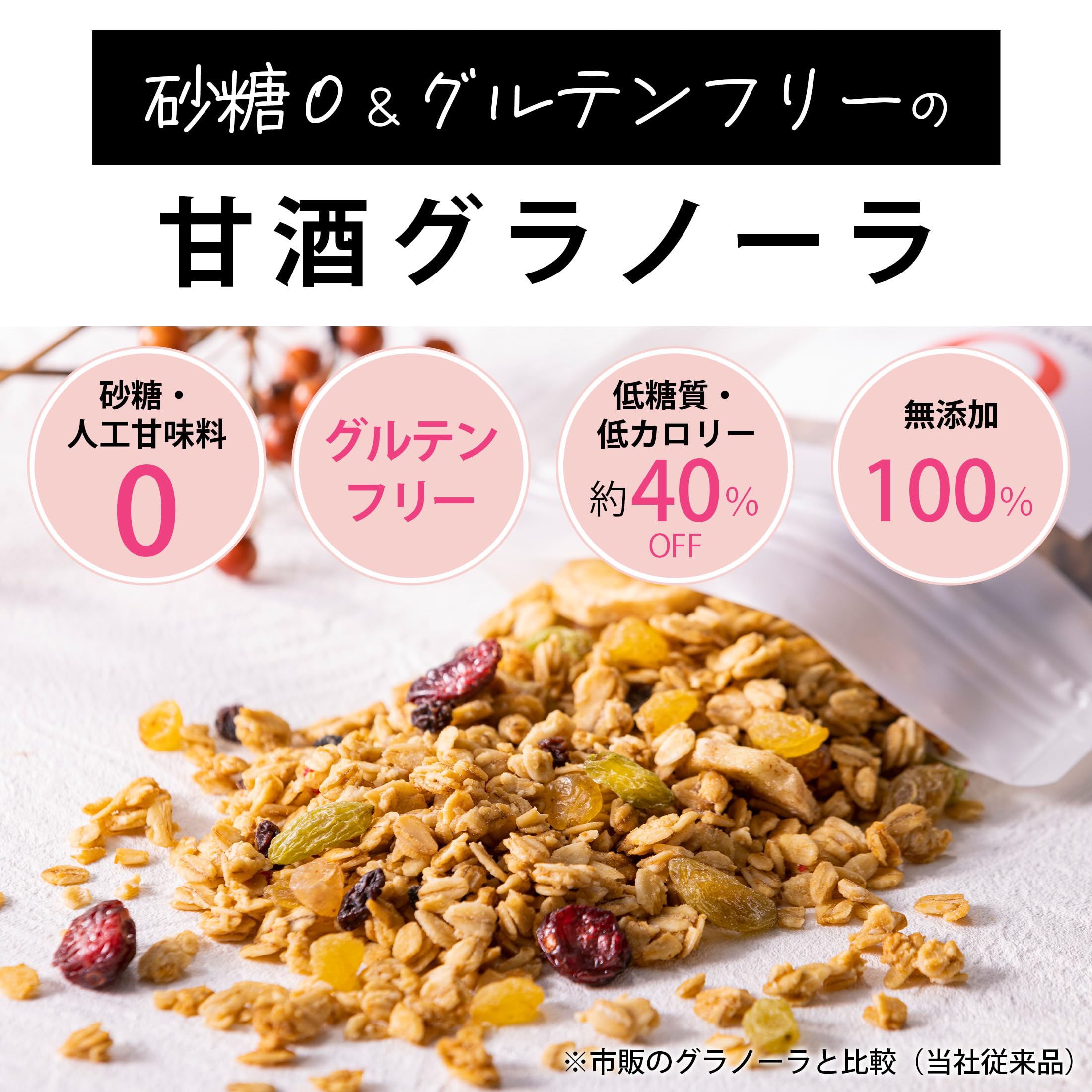 ［20%お得］まるごと甘酒グラノーラ -フルーツ- 600g